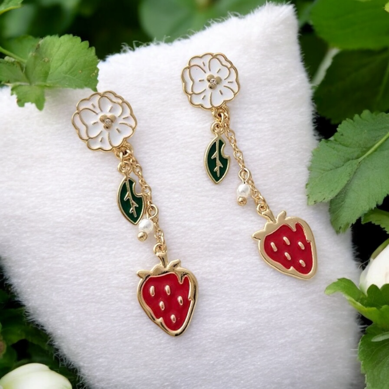 Strawberry Garden Earrings