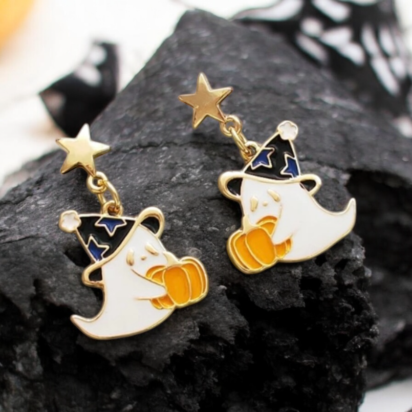Pumpkin Ghosties Earrings