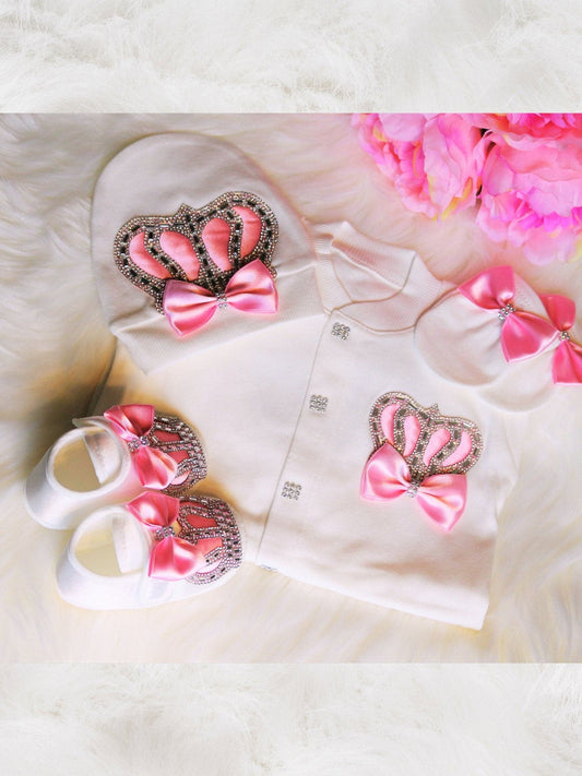 Pink Crown Outfit - Western By Zari