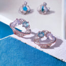 Silver Planet Saturn Earrings